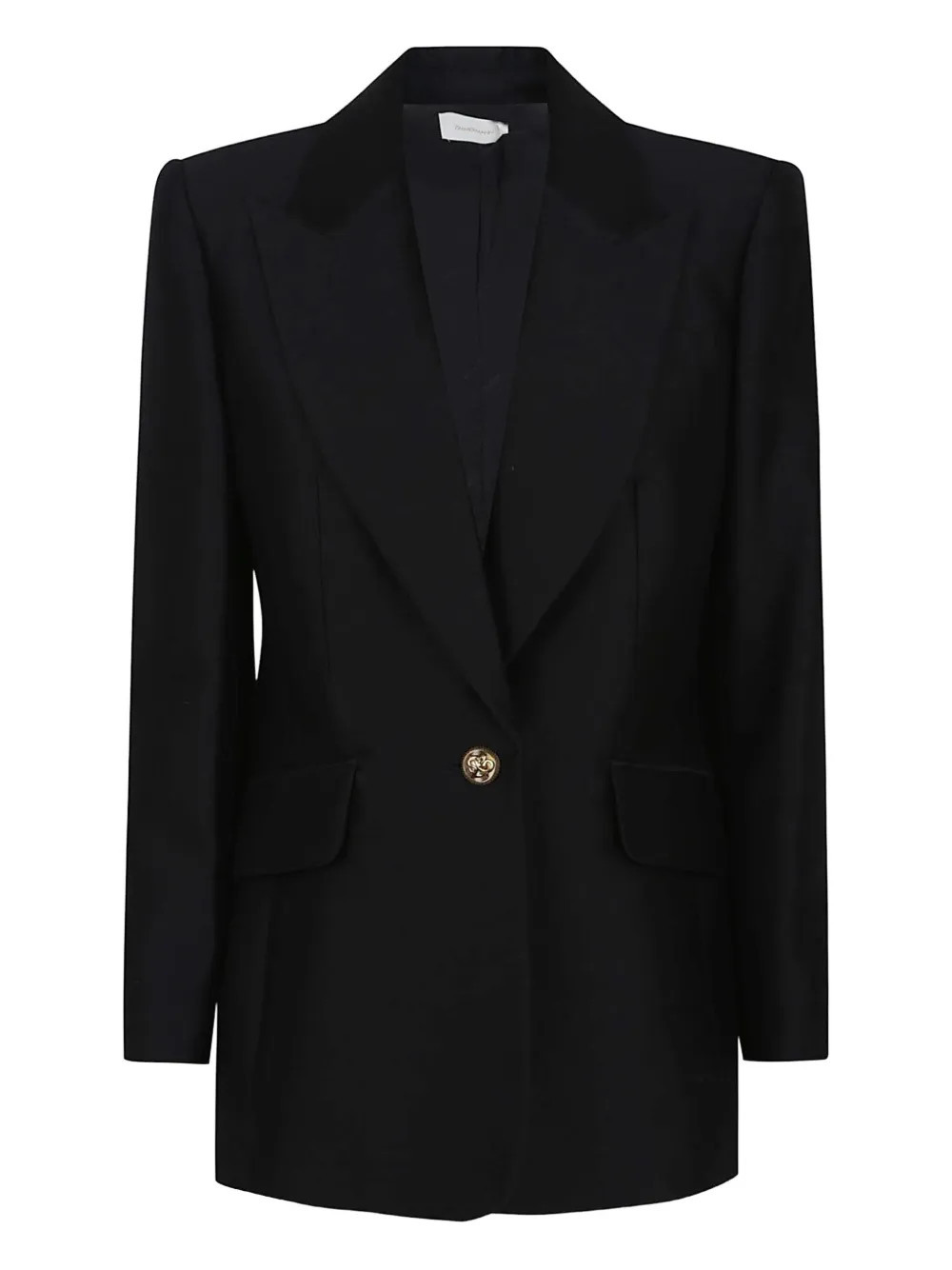 ZIMMERMANN single-button notched blazer - Black | Farfetch Global