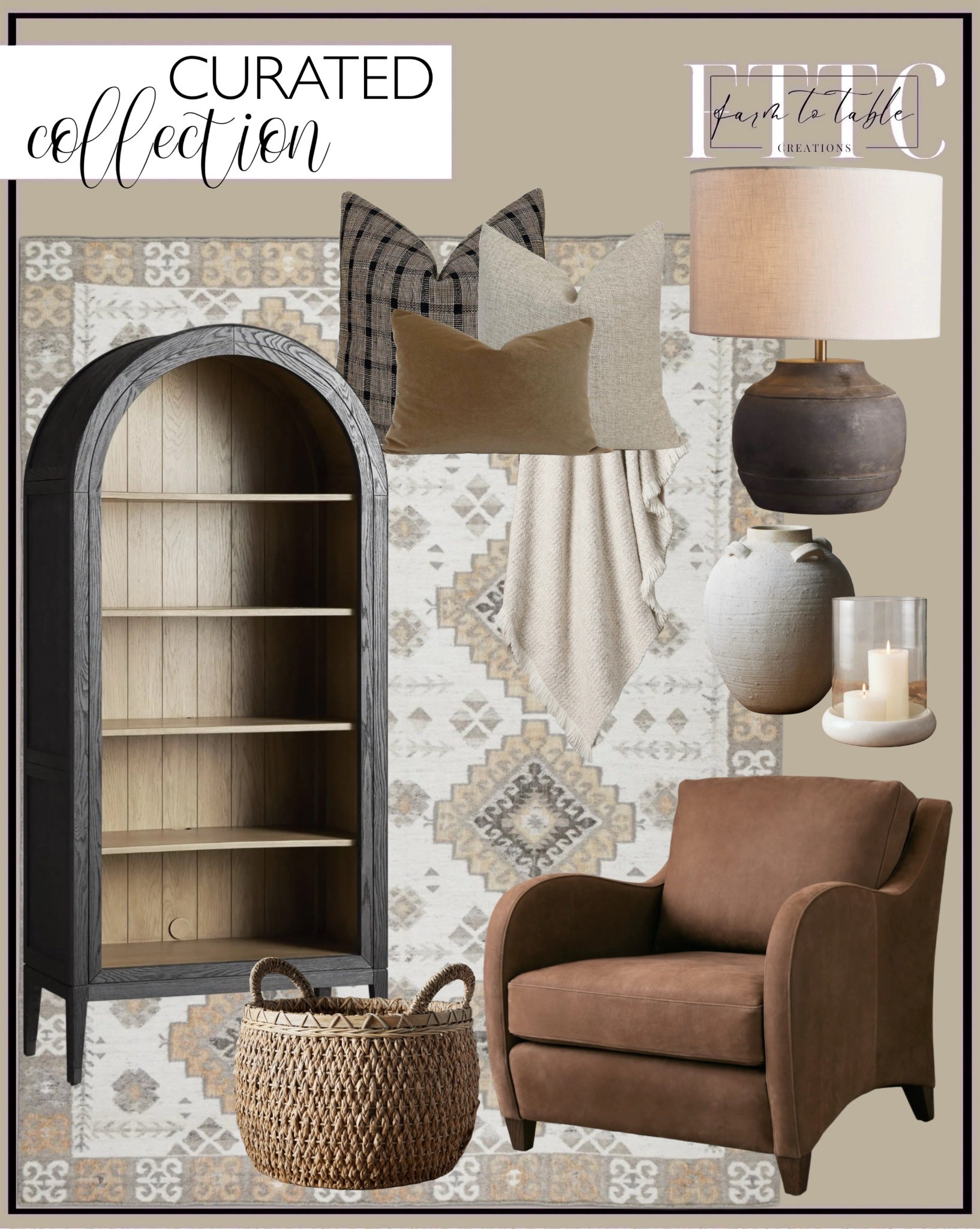 Curated Collection. Follow @farmtotablecreations on Instagram for more inspiration.

Hattie open bookcase. Marvin Nubuck Chair. Marella Rug. Farrow Table Lamp. Round Entry Basket. Althea Vase. Pillow Combination. Marble White Hurricane. 

Living Room Finds | Spring Refresh |  Bedroom Finds | Neutral Stems | Spring Stems | Bookshelf Decor | Bedroom Space | Cozy Corner | Bathroom | Curated Entryway | Spring  Decor | End of Year Clearance | Trending Decor | Viral Decor  | Coffee Table Decor | Neutral Decor | Stem Sale | Target Finds | Skinny Bench | Bedroom | Living Room | Breakfast Nook | Amazon Home | Target Sale | Loloi Rugs | Magnolia Home | console table | console table styling | faux stems | entryway space | front porch decor | neutral decor | entryway decor | cozy home | affordable decor |  home decor | home inspiration | console styling | entryway rug | cozy moody home | moody home decor | neutral home | bathroom decor | living room | spring decor | Hearth & Hand | Studio McGee | 2025 Home Trends | trending home | Walmart Home Finds


#LTKSaleAlert #LTKHome #LTKStyleTip