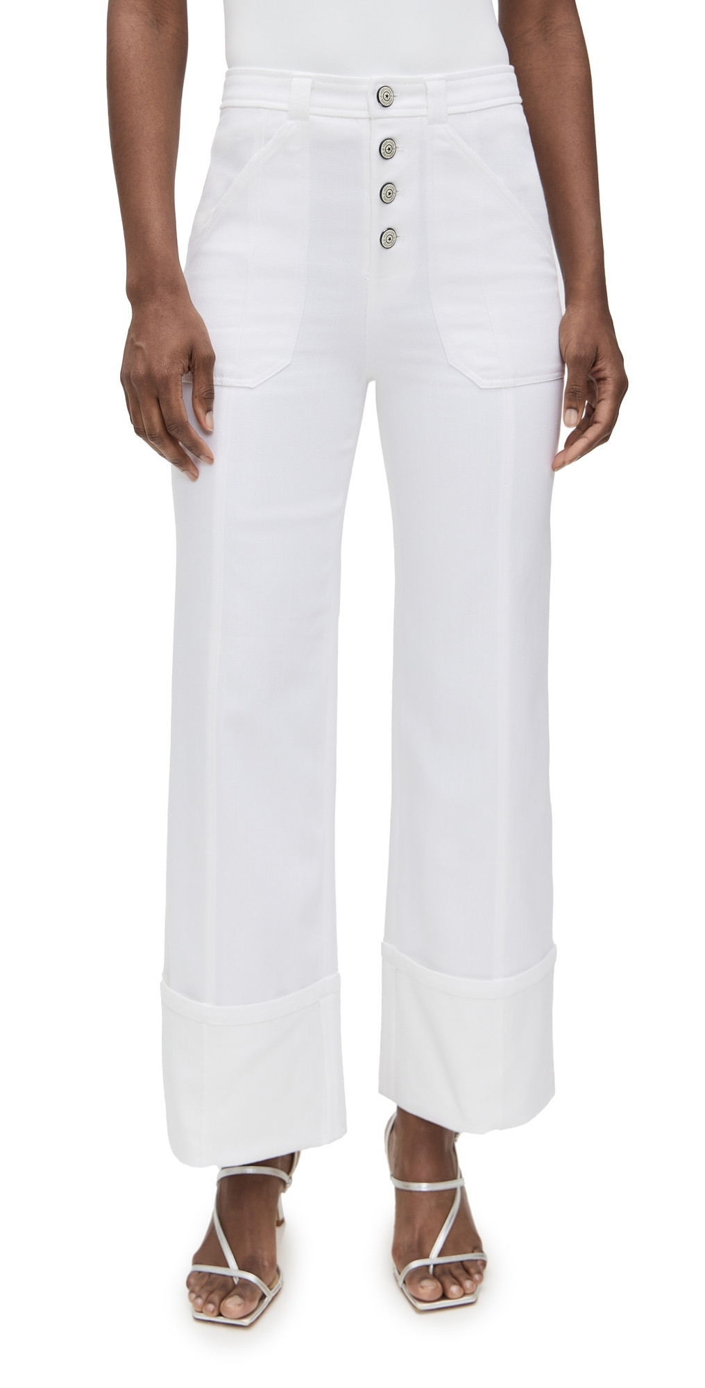 Cinq à Sept Cuffed Benji Pants White 16 | Shopbop