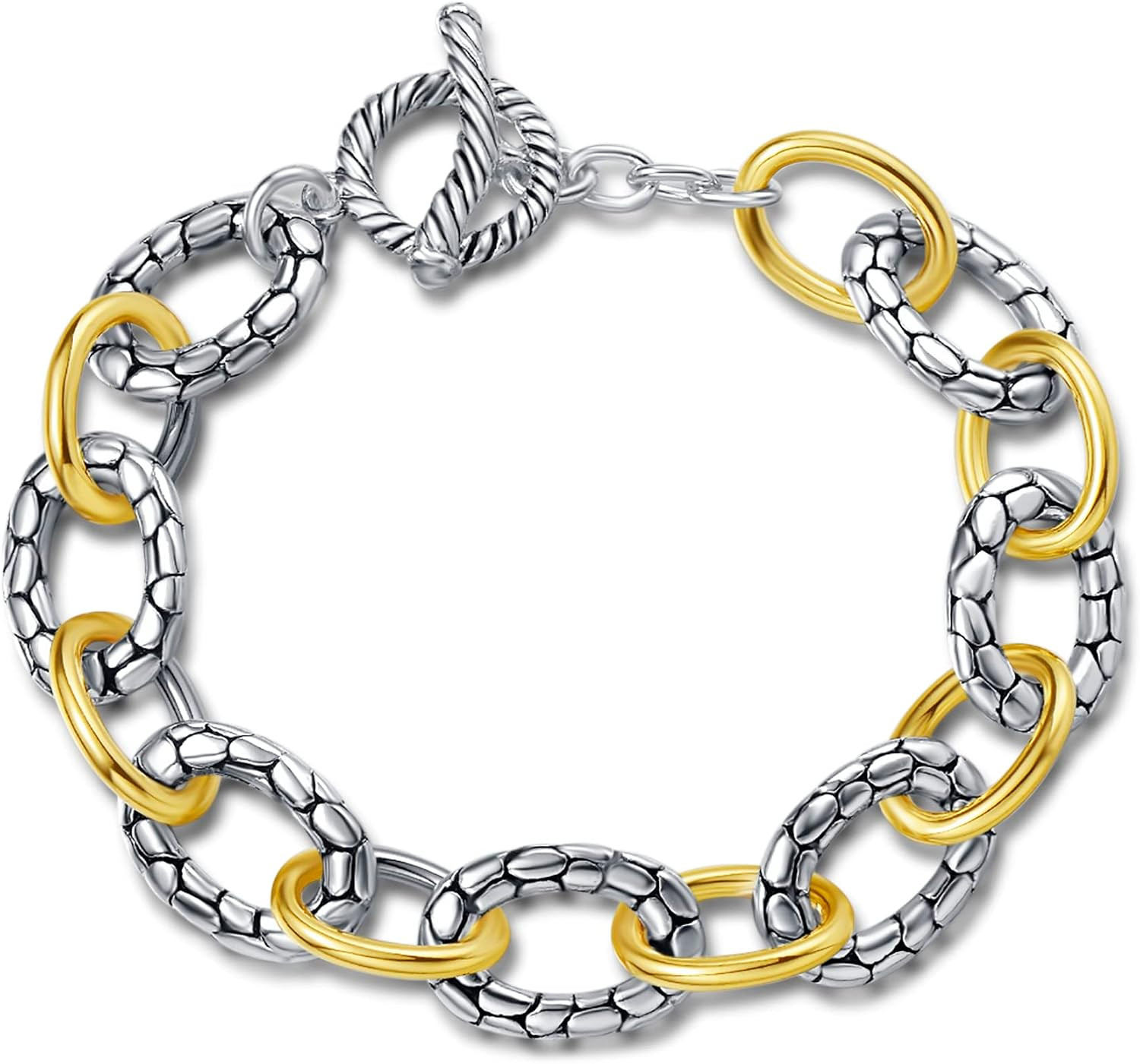 UNY JEWEL Jewelry Make a Statement with Multi Dots Oval Link Chain Bracelet Designer Brand Inspired Women Valentine | Amazon (US)