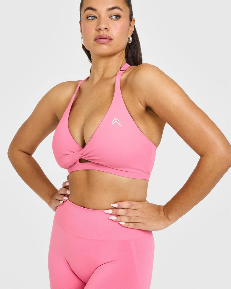 Unified Twist Sports Bra 
 Peony Pink | Oner Active (UK / US)