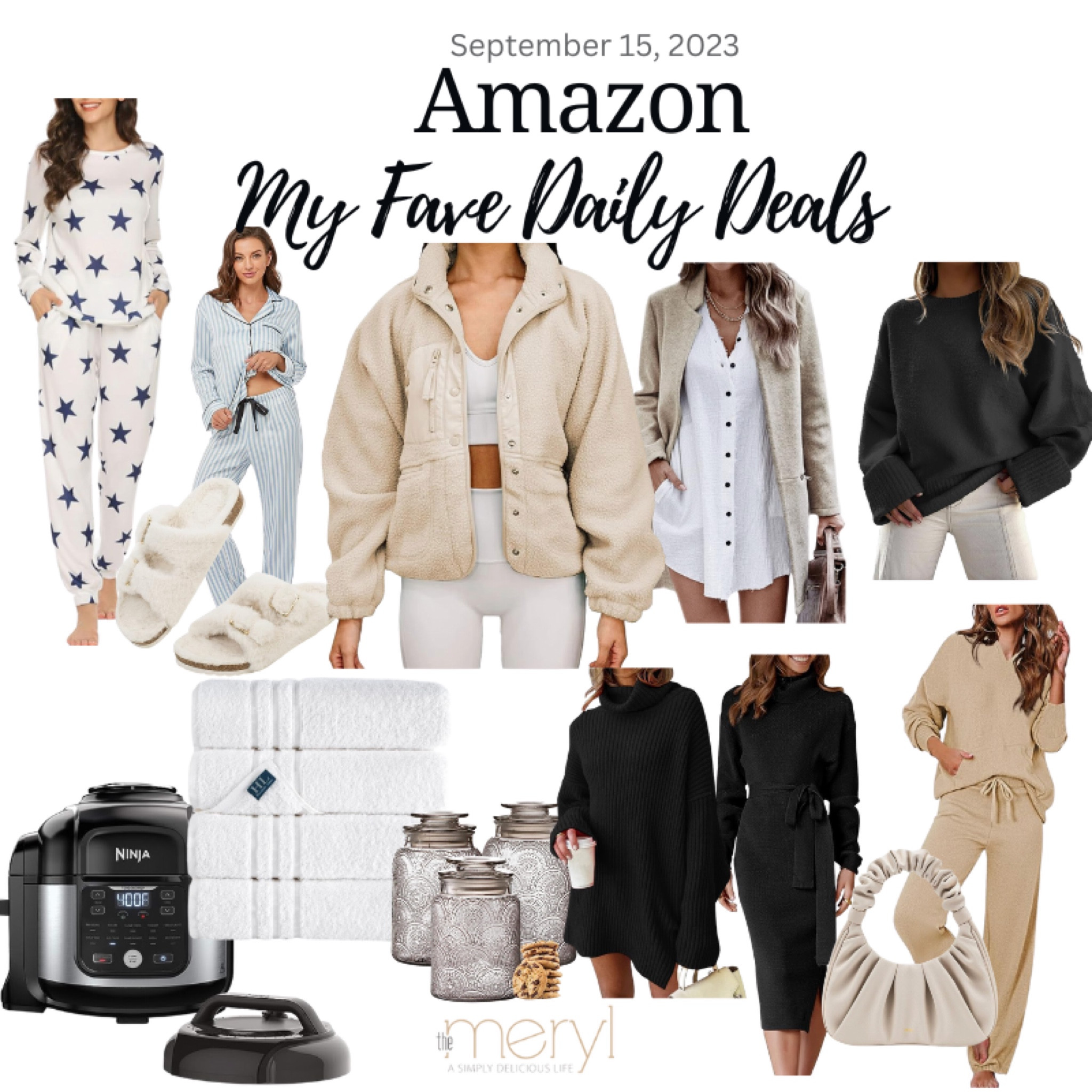 Amazon Deals 9.15.23
Stars Pajamas Striped Pajamas Free People Jacket Dupe Fuzzy Slippers Sweater Jacket Sweater Dress Matching Set Kitchen Jars Linen Bath Towels Ninja Pressure Multi Use Pressure Cooker Ruched Handbag Fuzzy sweater Amazon Daily Deals 

#LTKstyletip #LTKfindsunder100 #LTKsalealert
