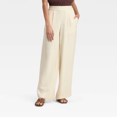 Women's High-Rise Modern Gauze Pull-On Pants - A New Day™ | Target