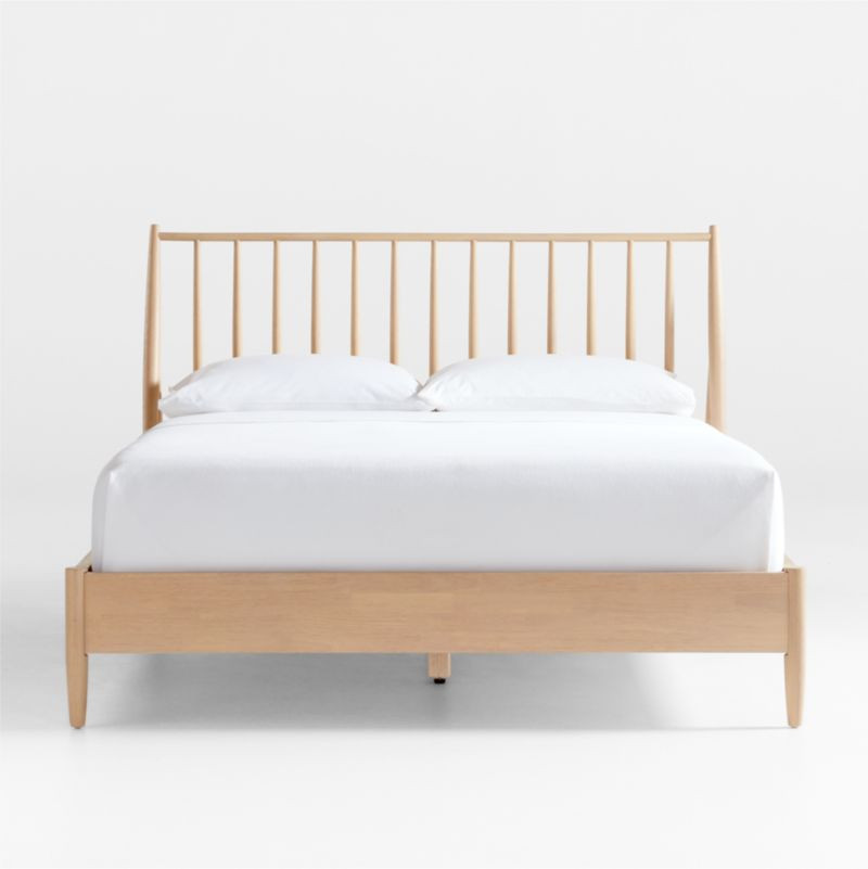 Carson Natural Wood Spindle Queen Bed | Crate & Barrel | Crate & Barrel
