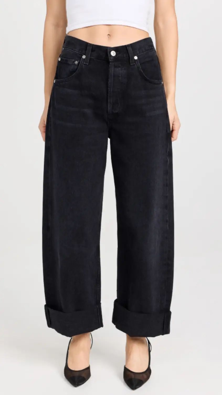 Ayla Baggy Cuffed Crop Jeans | Shopbop