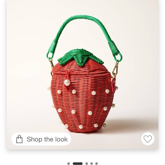 EXCLUSIVE Kate Spade x Target Pearl Embellished Strawberry Bucket Basket Bag | Poshmark