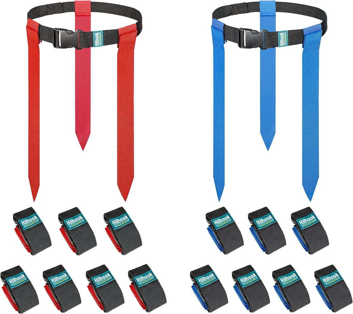 Flag Football Belts, 14 Player Flag Football Set with 42 Flags for Kids Youth and Adults Training... | Amazon (US)