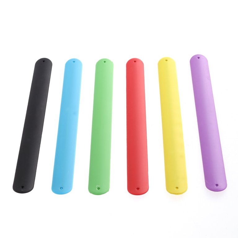 Etereauty Slap Bracelets Bracelet Bracelets Silicone Christmassnap Kid Kids Blankbracelet Party R... | Walmart (US)