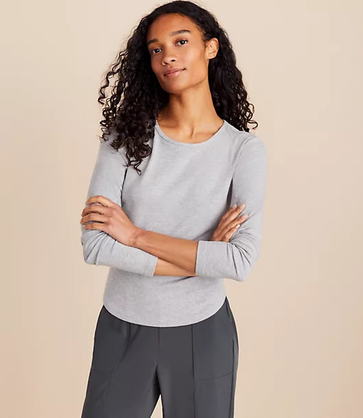 Loft Lou & Grey Ribbed Long Sleeve Top | LOFT