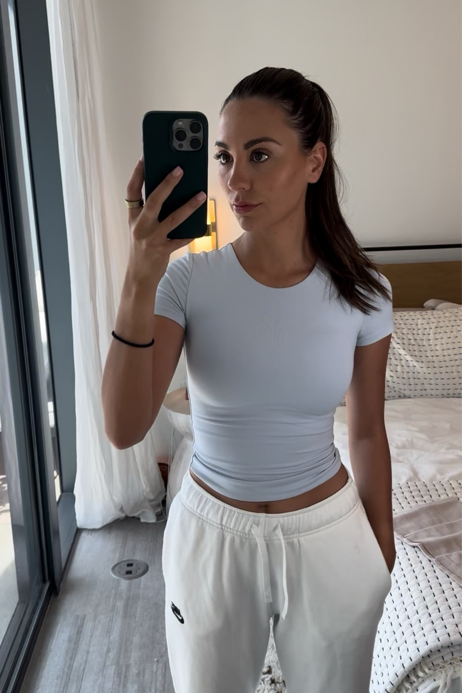 OOTD🤍 Aritzia contour top and Nike sweats

#LTKbeauty #LTKstyletip #LTKU