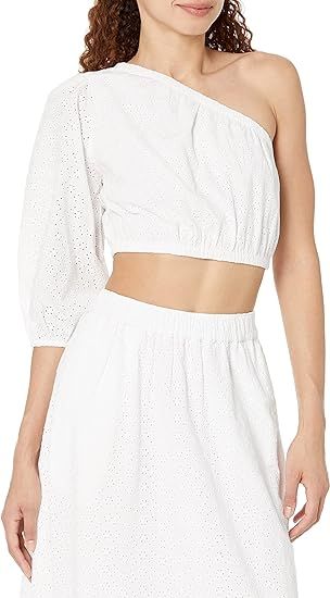 The Drop Women's Anupa Cotton One-Shoulder Cropped Top | Amazon (US)
