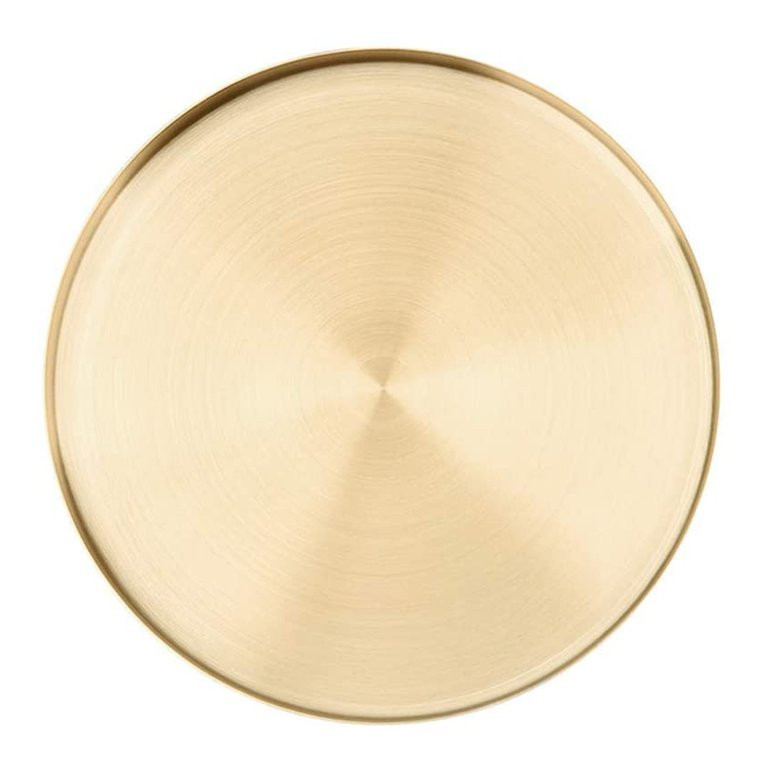 Reed Golden Stainless Steel Round Straight Side Tray Storage Jewelry Tray | Walmart (US)