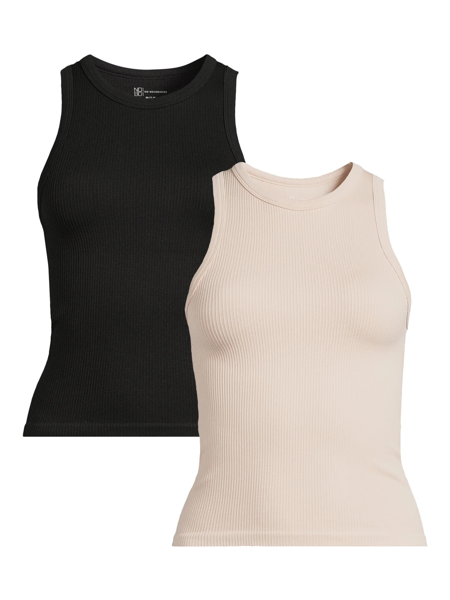 No Boundaries Seamless High Neck Tank Top, 2 Pack, Women’s | Walmart (US)