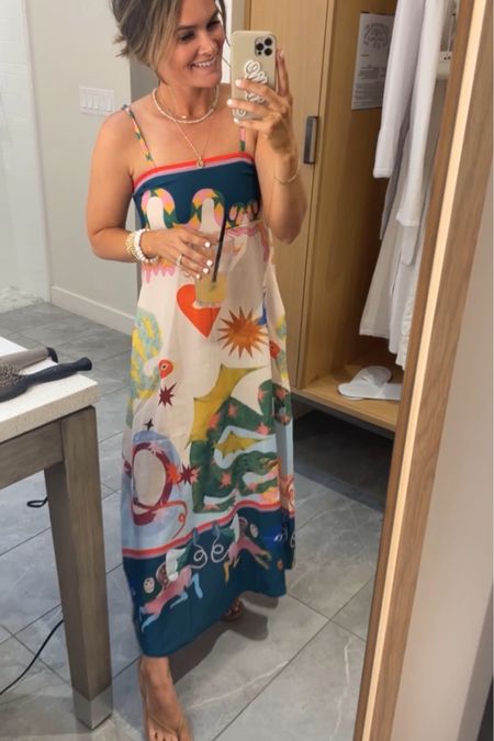 Cute amazon dress that reminds me of farm Rio, amazon, amazon finds, amazon dresses, summer dress, resort style, resort outfit, beach outfit, vacation outfit 

#LTKfindsunder50 #LTKstyletip #LTKsalealert