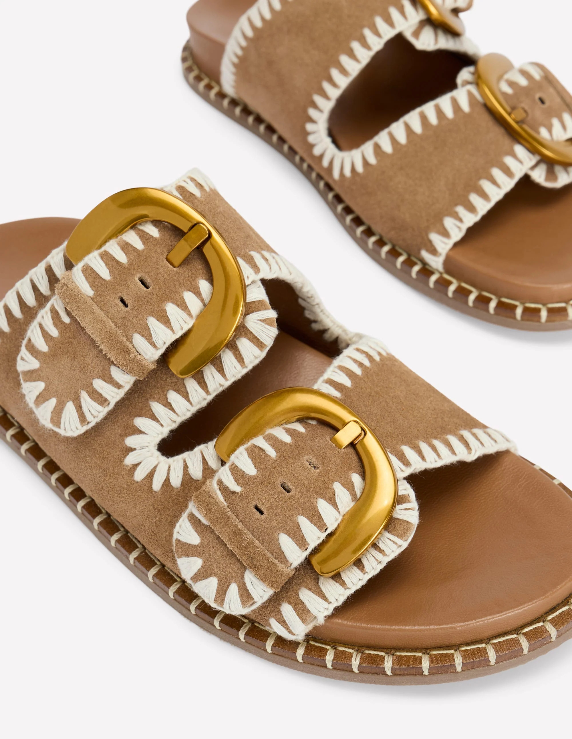 Alberta Footbed Sandals-Tan | Boden UK