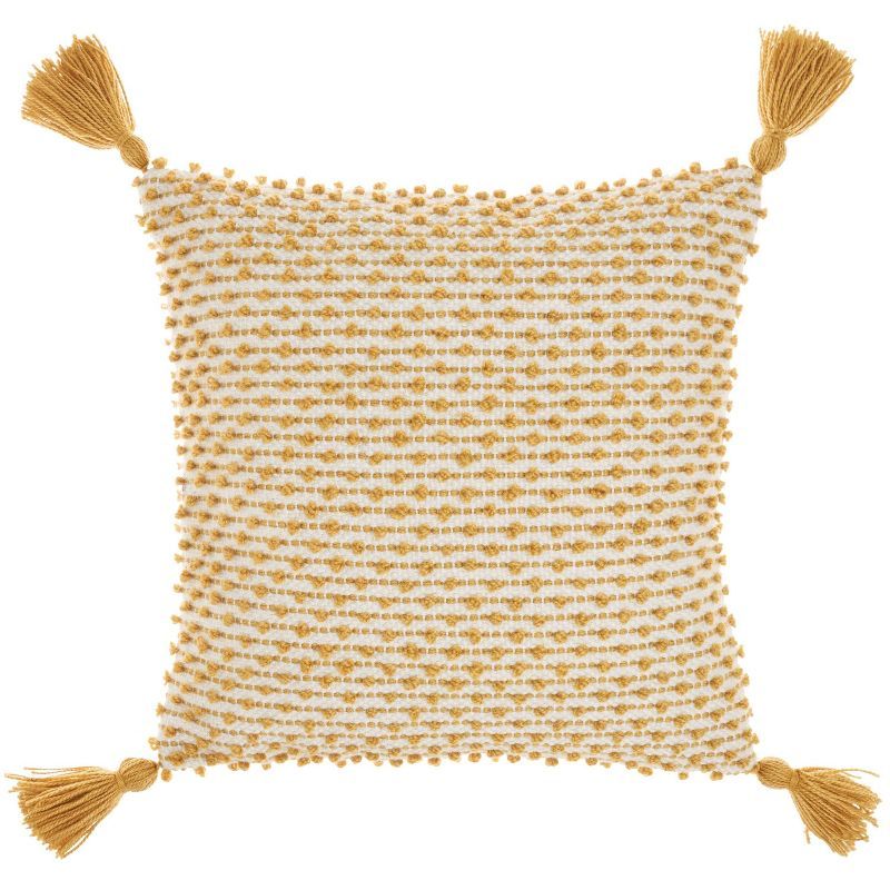 18"x18" Loops Striped Square Throw Pillow with Tassels - Mina Victory | Target