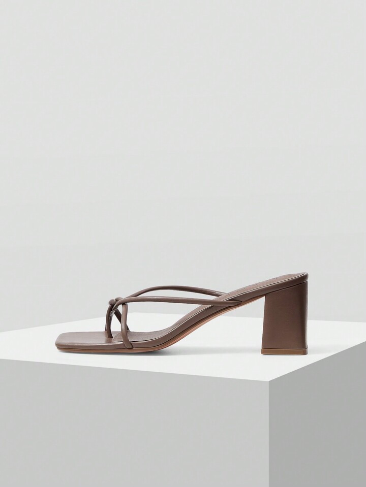 MOTF PREMIUM WOMEN'S SQUARE TOE CHUNKY HEEL SANDALS FOR DAILY CASUAL OCCASIONS | SHEIN