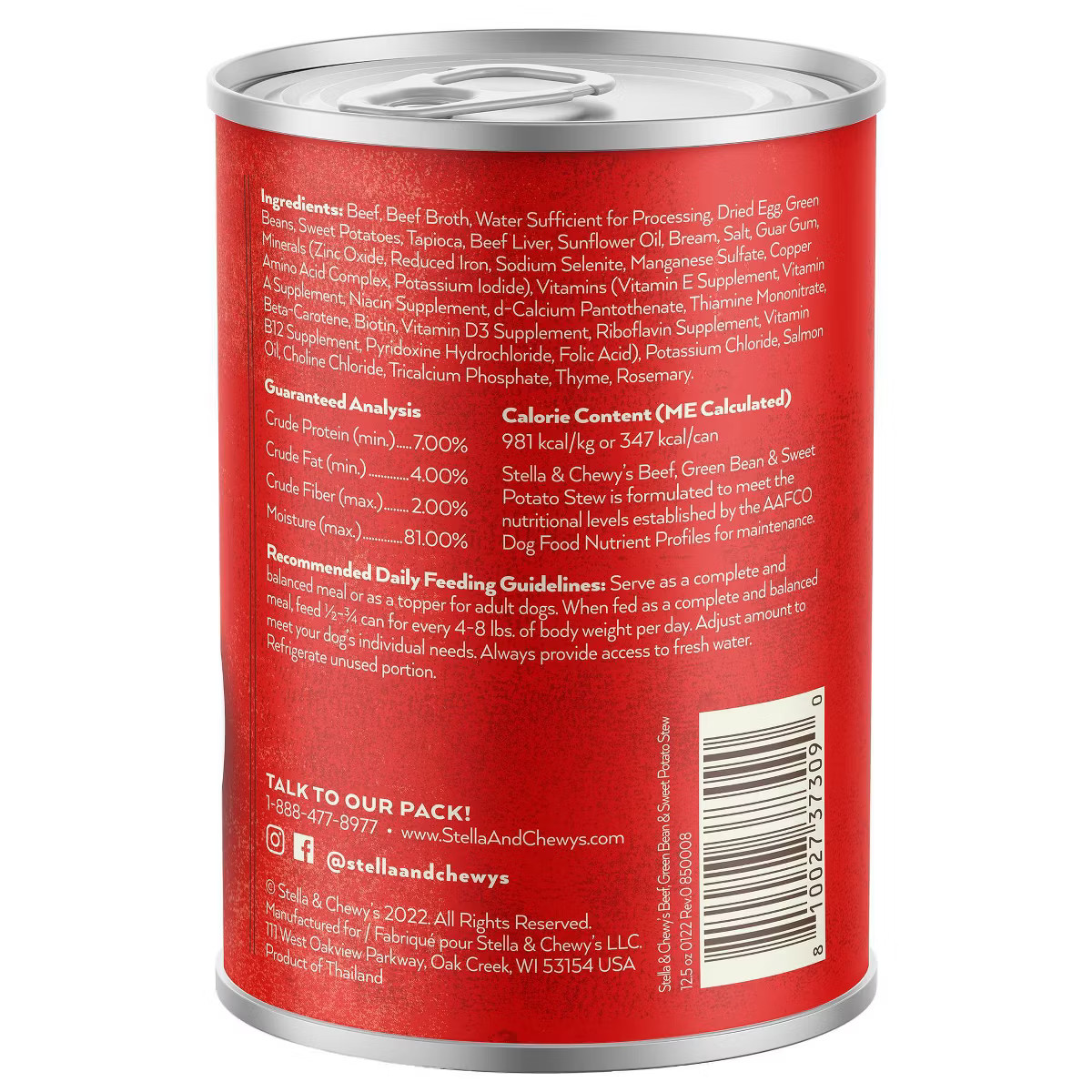 Stella & Chewy's Gourmet Beef Flavor Wet Dog Food - 12.5oz | Target
