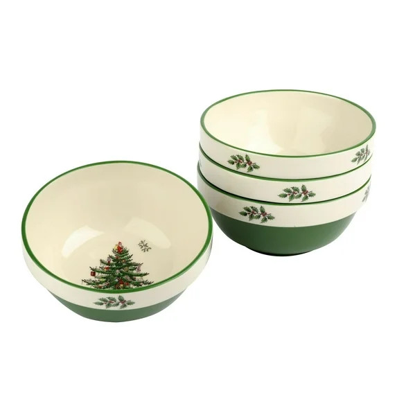 Spode Christmas Tree Collection Stacking Bowls - 5.5-Inch Ceramic Holiday Dinnerware - Set of 4 B... | Walmart (US)