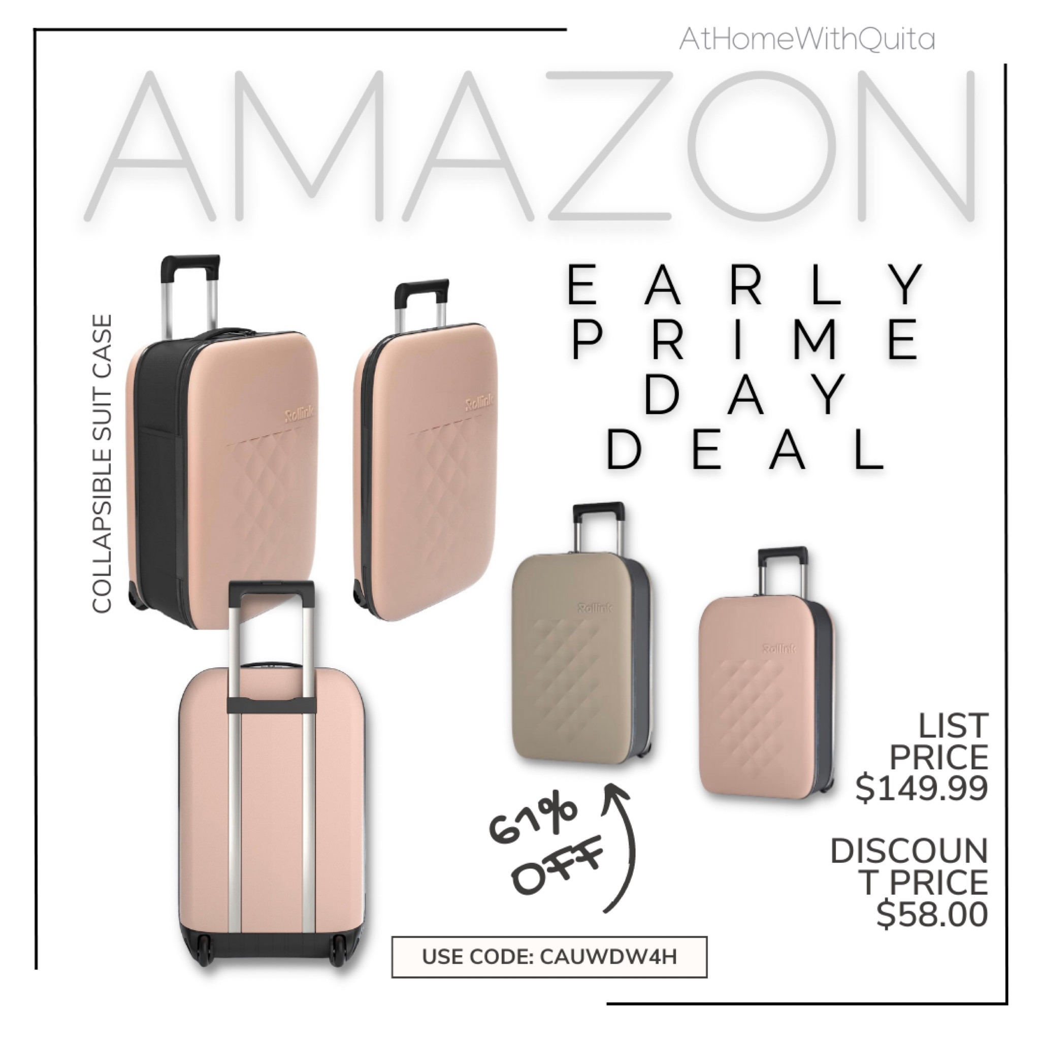 Early prime day deals! @amazon #PrimeDay is July 11th&12th
Viral Collapsible Suit Case 
25% Off

#LTKhome #LTKFind #LTKtravel