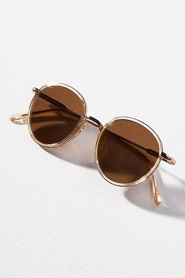 Baia Round Polarized Sunglasses | Anthropologie (US)