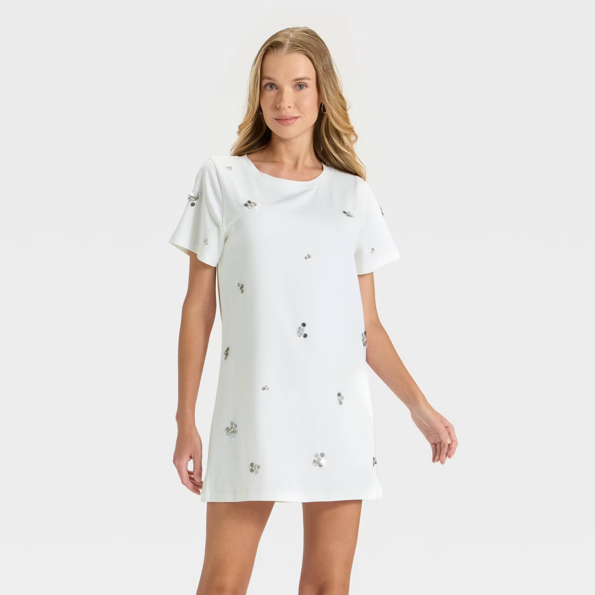 Women's Embellished Mini Dress - A New Day™ White | Target
