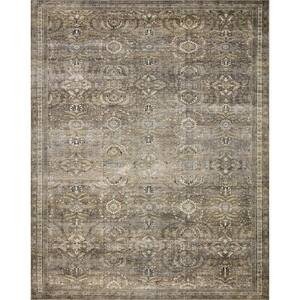 Layla Antique/Moss 5 ft. x 7 ft. 6 in. Distressed Oriental Printed Area Rug | The Home Depot