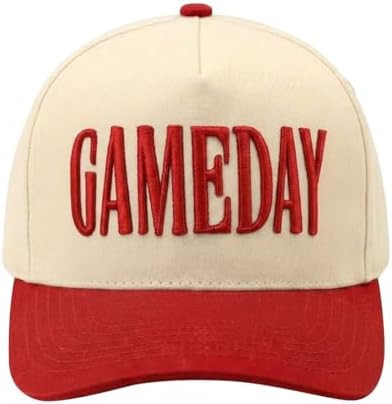 Game Day Hat for Women Men, Vintage Embroidered Football Basketball Cap, Adjustable Baseball Hat ... | Amazon (US)