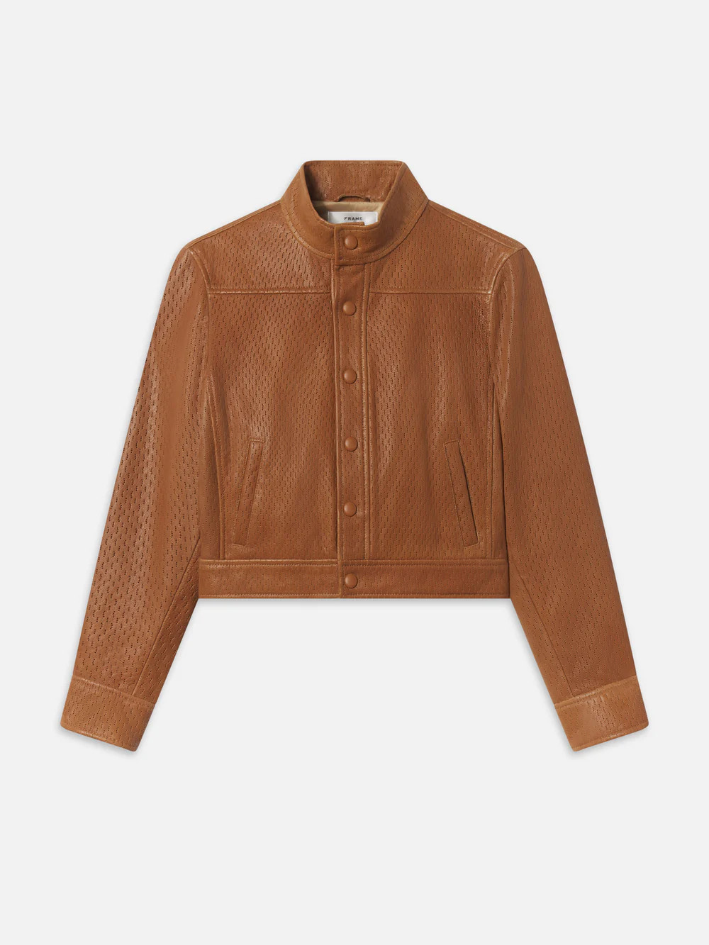 THE LEATHER TRUCKER JACKET OCHRE | Frame Denim