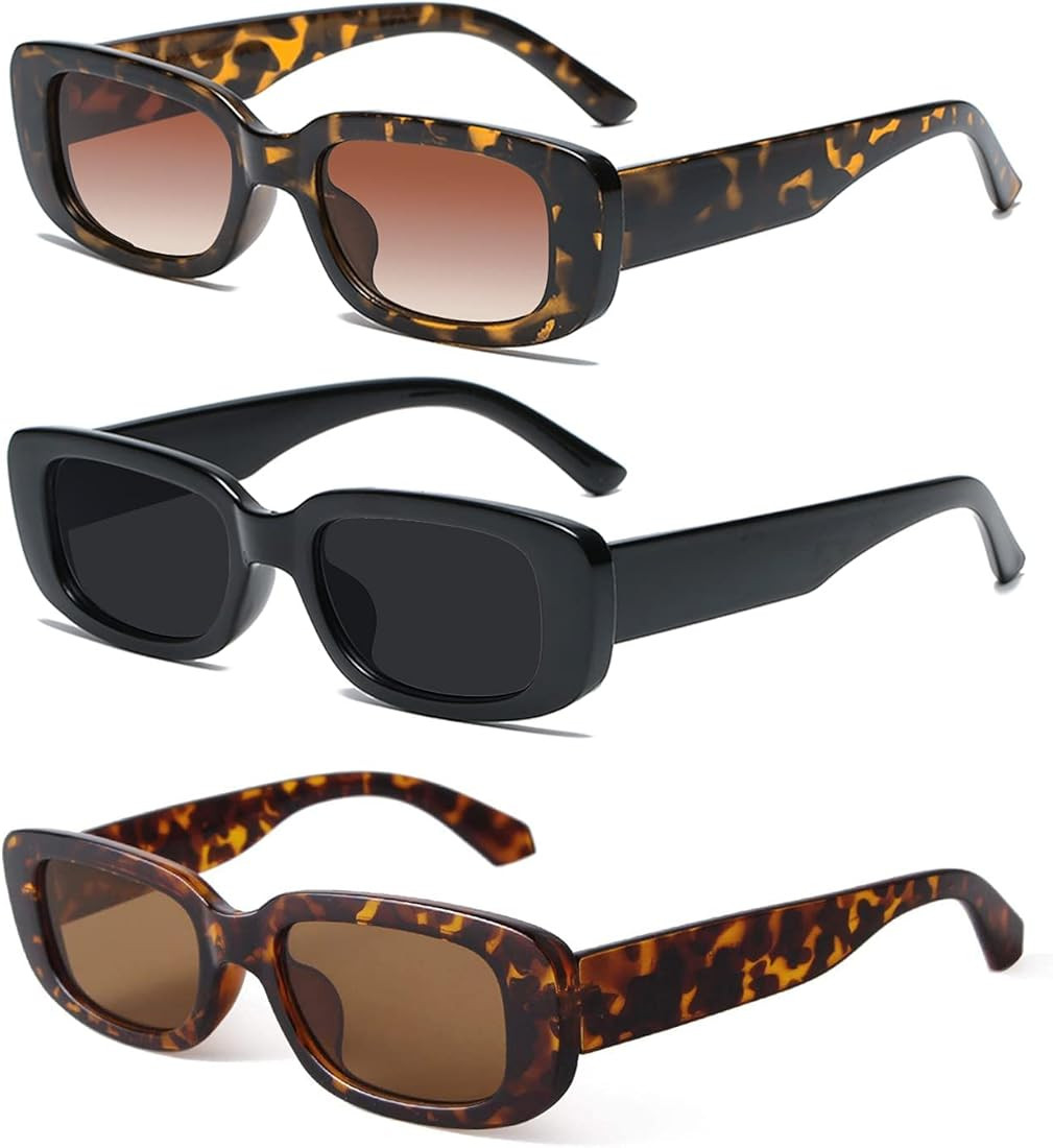 CHBP Retro Rectangle Sunglasses Womens Men Trendy Vintage Narrow Polarized UV Protection 90s Sung... | Amazon (US)