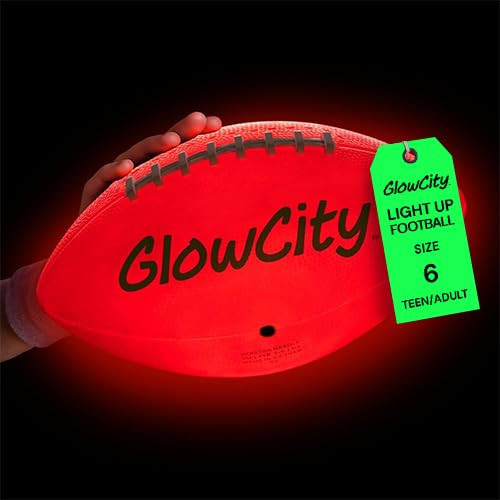 GlowCity Glow in The Dark Football - Light Up LED Ball - Perfect for Evening Play, Camping, and Beach Fun | Amazon (US)