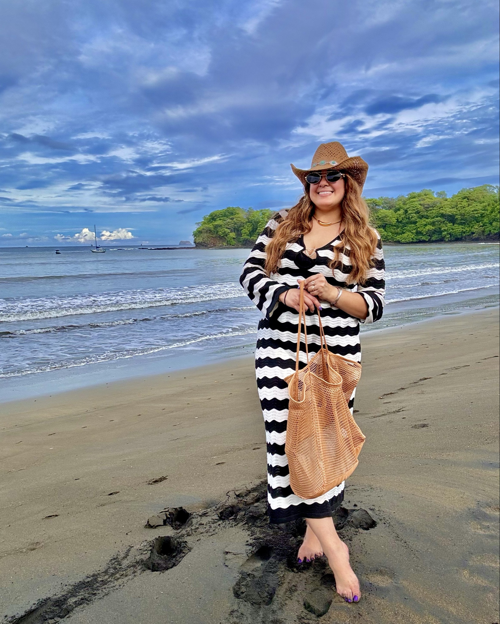 📍Costa Rica you are BEAUTIFUL! This is not mud, it’s not dirt, is BLACK VOLCANIC BEACH SAND👀😮‍💨;; just like “pearly white beach sand” but kissed by volcanic activity🌋🤩. The videos & photos don’t do it any justice. I’m so in loveeeeeeee! 
Girlies we all need this coverup/dress in our stash this Summer. It can totally be used as a dress, resort wear or cruise wear. I first saw it on @fabmomlynn & I fell in love. As per ushe I’ve linked it through the LTK App. To shop this post here is how: 
.
.
.
.
.
.
Jewelry: JanAllureJewelry.com

#LTKSwim #LTKTravel #LTKStyleTip