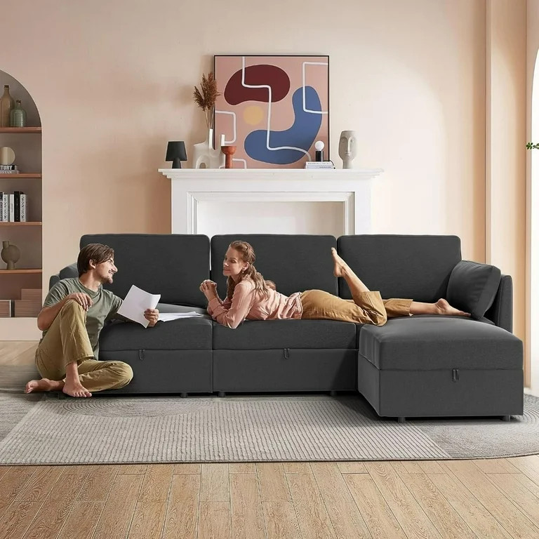 100'' Sectional Couches for Living Room, Oversized Modular Sectional Sofa with Storage, L Shaped ... | Walmart (US)