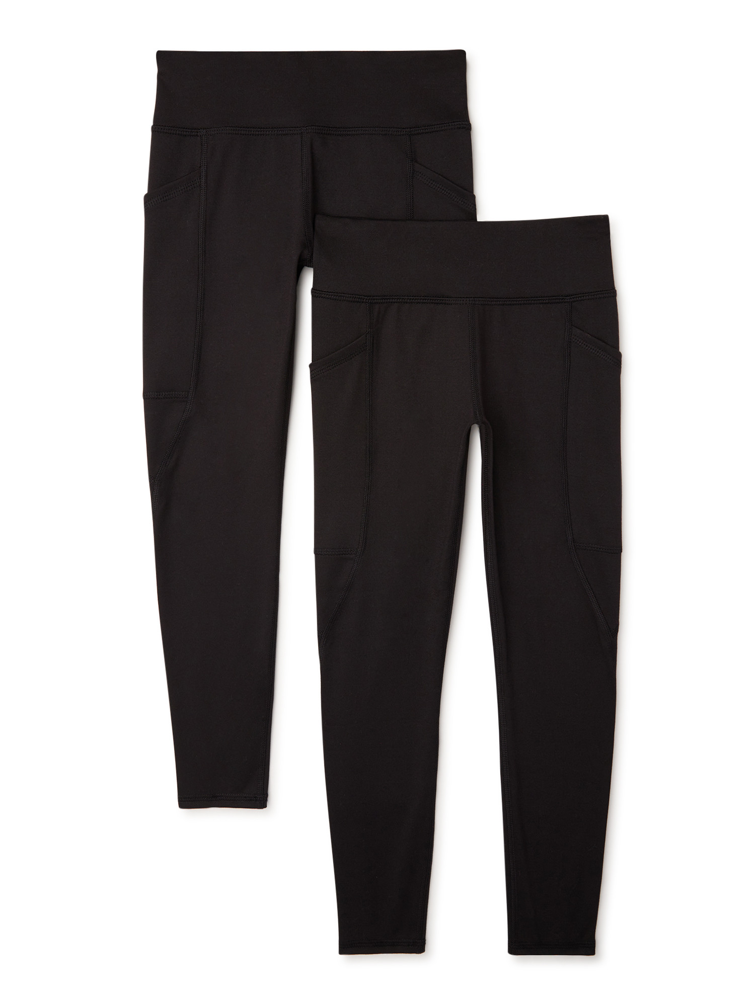 Athletic Works Girls Leggings, 2-Pack, Sizes 4-18 & Plus | Walmart (US)