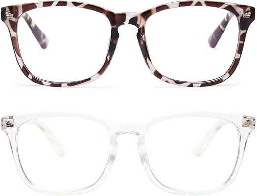 livho 2 Pack Blue Light Blocking Glasses, Computer Reading/Gaming/TV/Phones Glasses for Women Men... | Amazon (US)