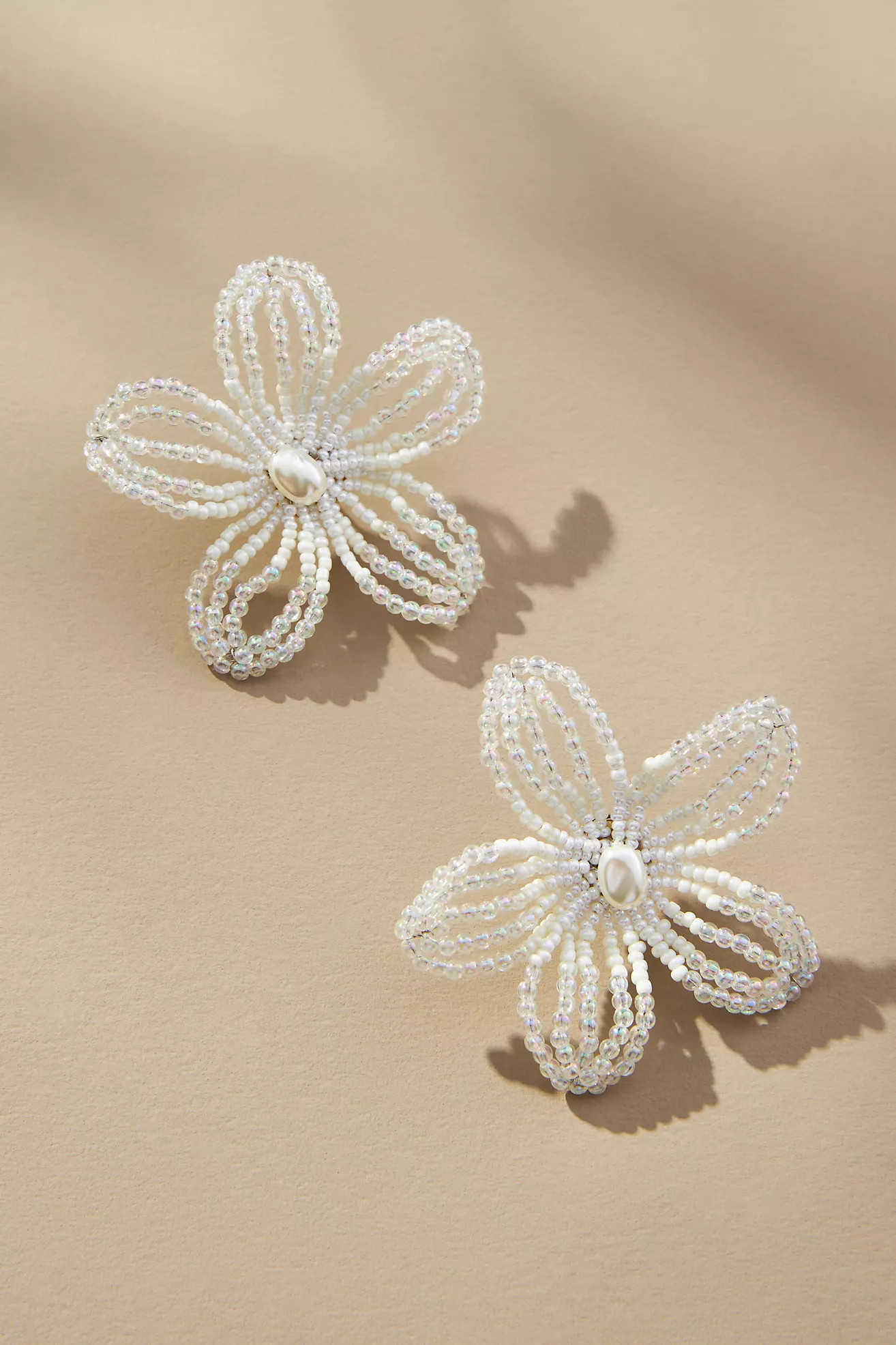 Beaded Floral Post Earrings | Anthropologie (US)