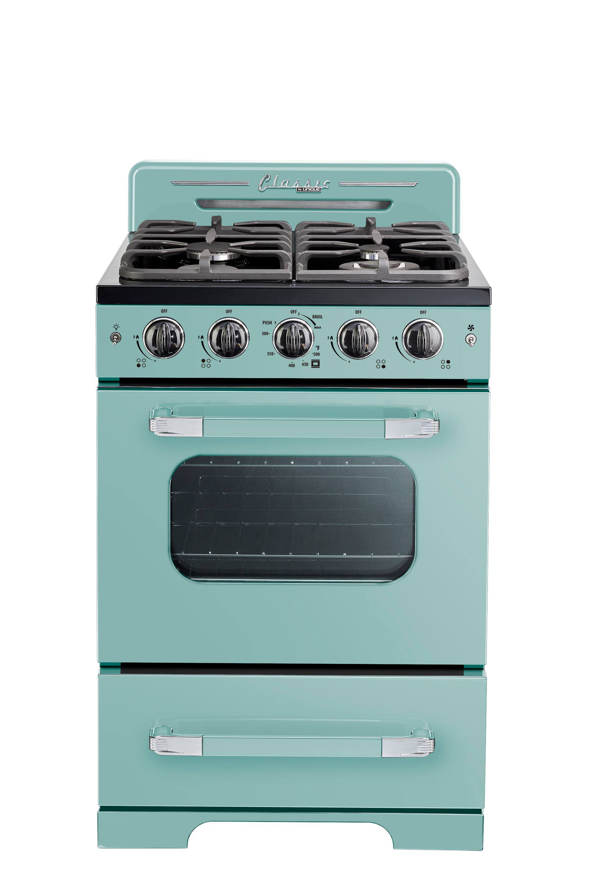 Unique Appliances - Classic Retro 2.9 Cu. Ft. Freestanding Gas Convection Range - Ocean Mist Turquoise | Best Buy U.S.