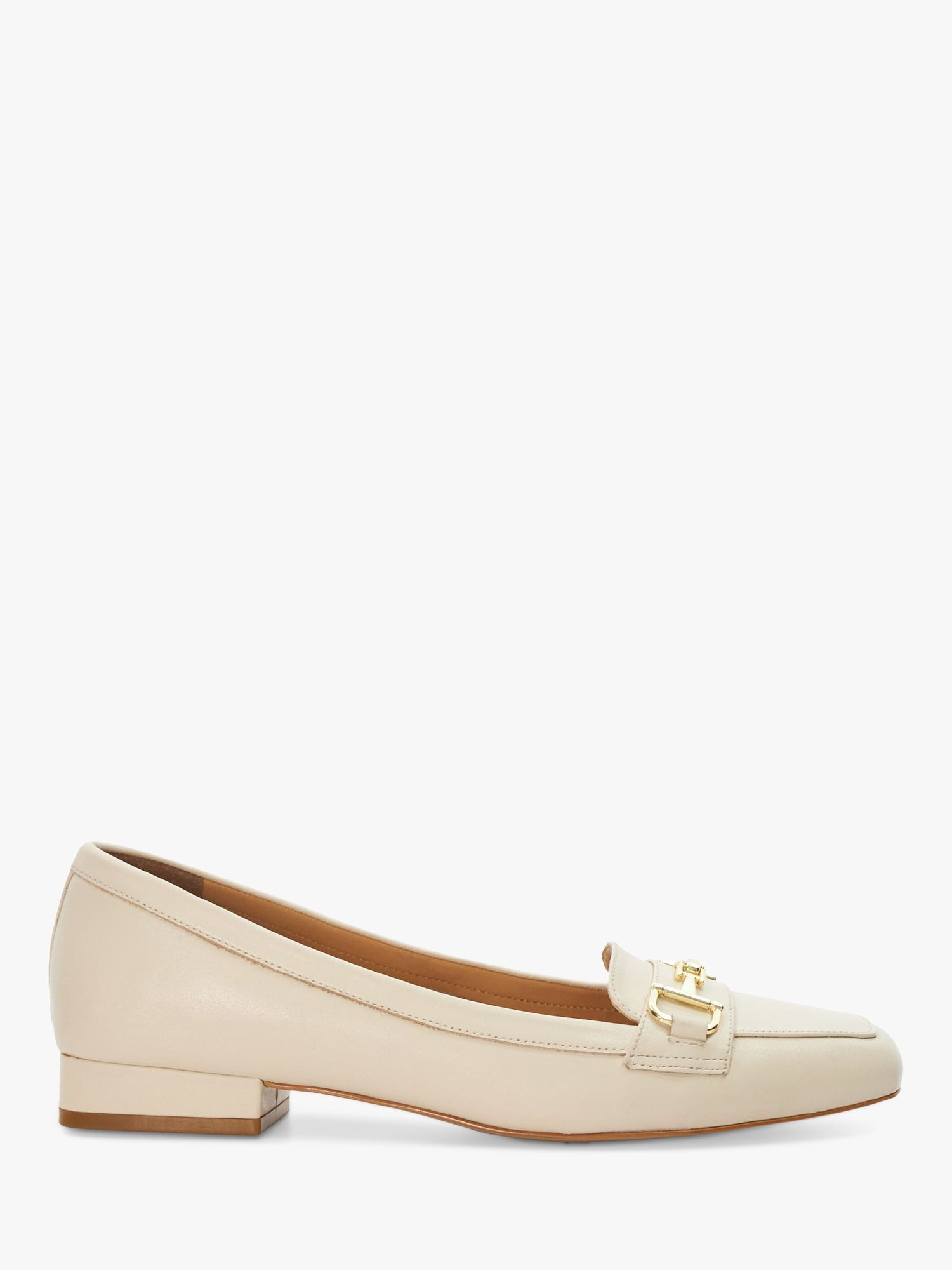 Dune Graice Leather Loafers, Ecru | John Lewis (UK)