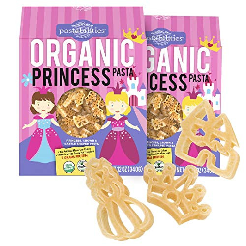 Pastabilities Organic Kids Pasta, Fun Princess Shaped Noodles, Non-GMO Natural Wheat Pasta (12 oz, 2 | Amazon (US)