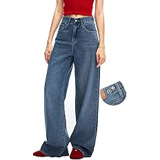 Baggy Jeans Wide Straight Leg High Rise Jeans Denim Pants Trousers | Amazon (US)