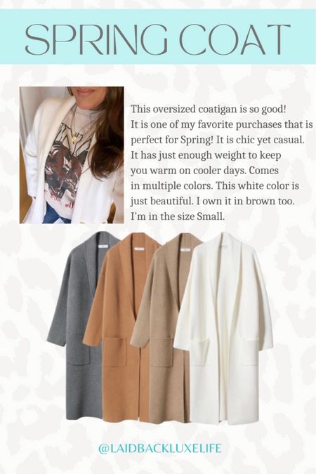 School drop off outfit, mom style, casual style, running errands, casual outfit, casual look, Mango cardigan, white coat, Spring coat, oversized coat, Anine Bing, graphic sweatshirt, Spring outfit, my coat is so comfy, comes in multiple colors, I own it in white and brown and it is now available at Nordstrom, skinny jeans, jeans, #LaidbackLuxeLife 

Coat: S
Sweatshirt: S
Jeans: 8 Long

Follow me for more fashion finds, beauty faves, lifestyle, home decor, sales and more! So glad you’re here!! XO, Karma

#LTKSeasonal #LTKStyleTip #LTKOver40