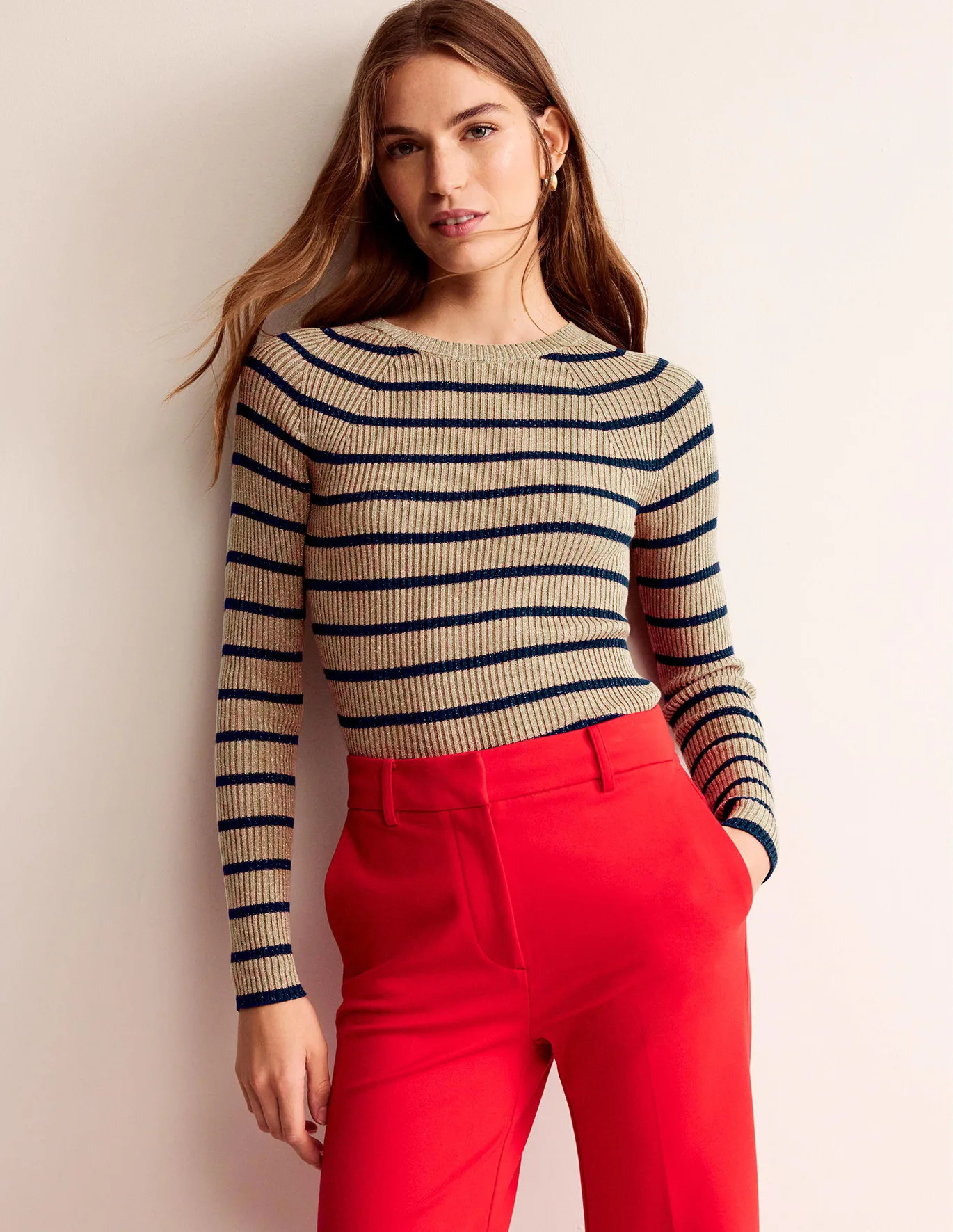 Effie Sparkle Stripe Sweater | Boden (US)