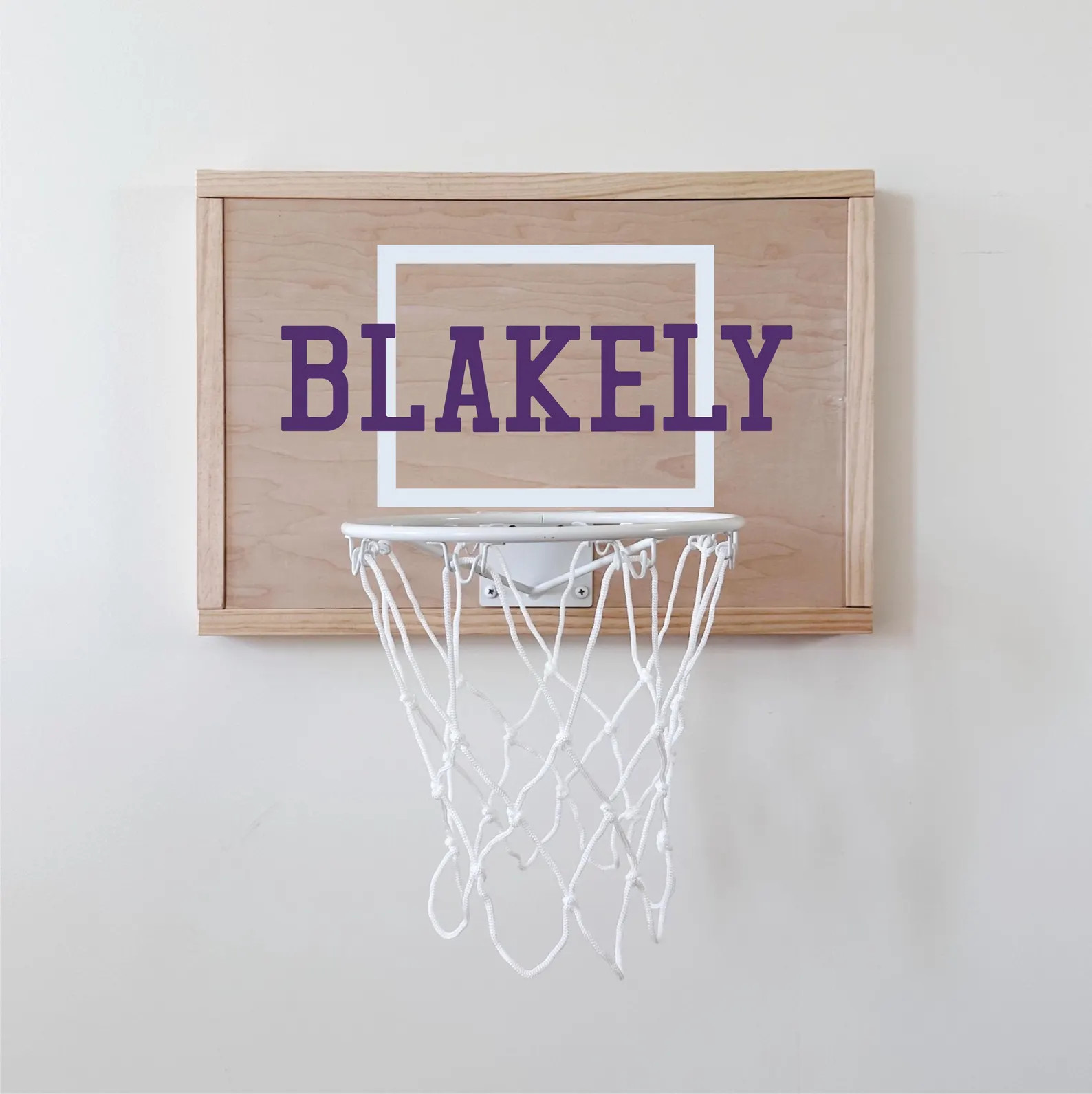 Wood Basketball Goal Mini, Kids Personalized Room Decor, Mini White Basketball Hoop, Sports Team ... | Etsy (US)