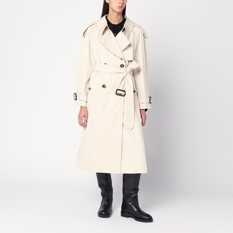 Light beige cotton Fitzrovia trench coat | The Double F
