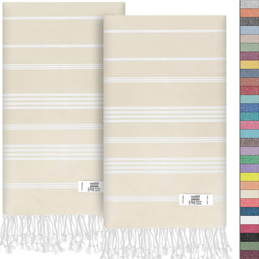 Hand Towels - Set of 2 | 18" x 30" - Decorative Turkish Hand Towel for Bathroom, Kitchen, Guest, ... | Amazon (US)