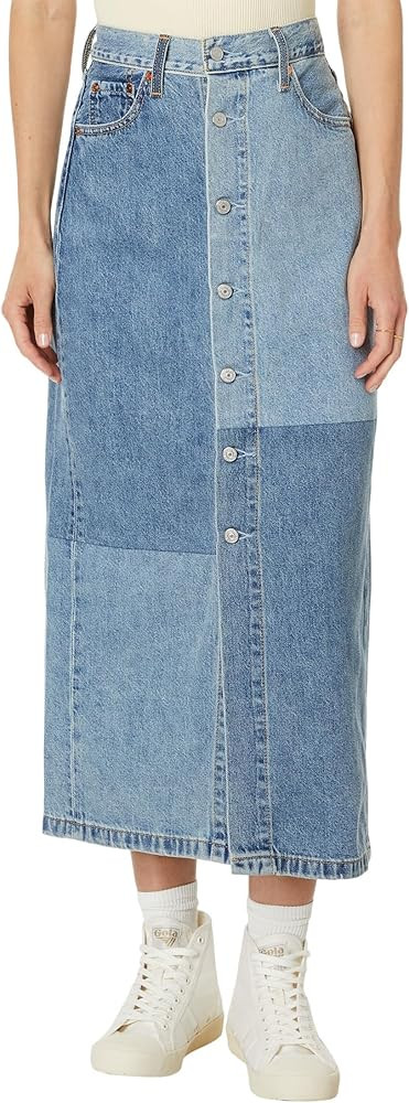 Levi's Womens Button Midi Skirt Patch | Amazon (US)
