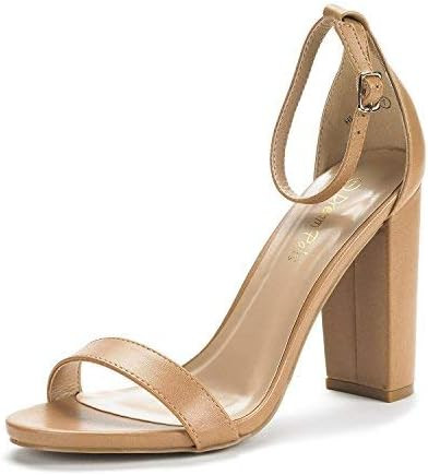 DREAM PAIRS Women's Hi-Chunk High Heel Pump Sandals | Amazon (US)
