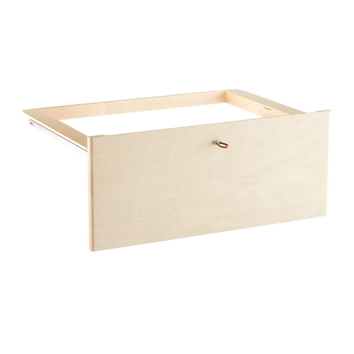 Elfa Decor 2-Runner Drawer Front and Frame Set Birch | The Container Store