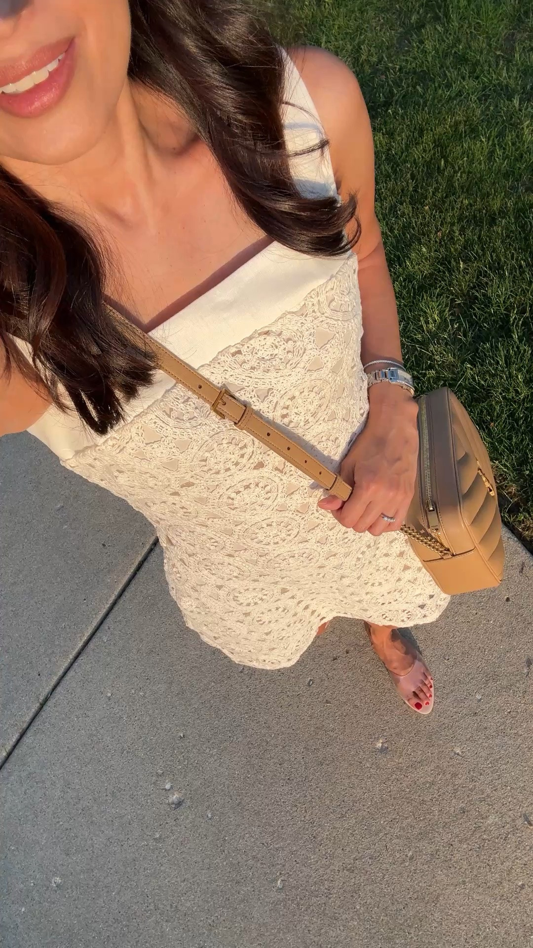 My birthday dinner outfit. White dress. Summer dress. Vacation dress. 
(currently on sale for $48)
- I was looking for a different type of dress a few weeks ago and saw this one and tried it on a whim. It’s cute and bought it for future vacations. I love the square neckline, pretty crochet details, and all natural fabric. 
- You could dress it up with heels; I wore it more casual with clear strap flat sandals. 
- I sized down. It does run roomy through the hips.

#LTKOver40 #LTKTravel