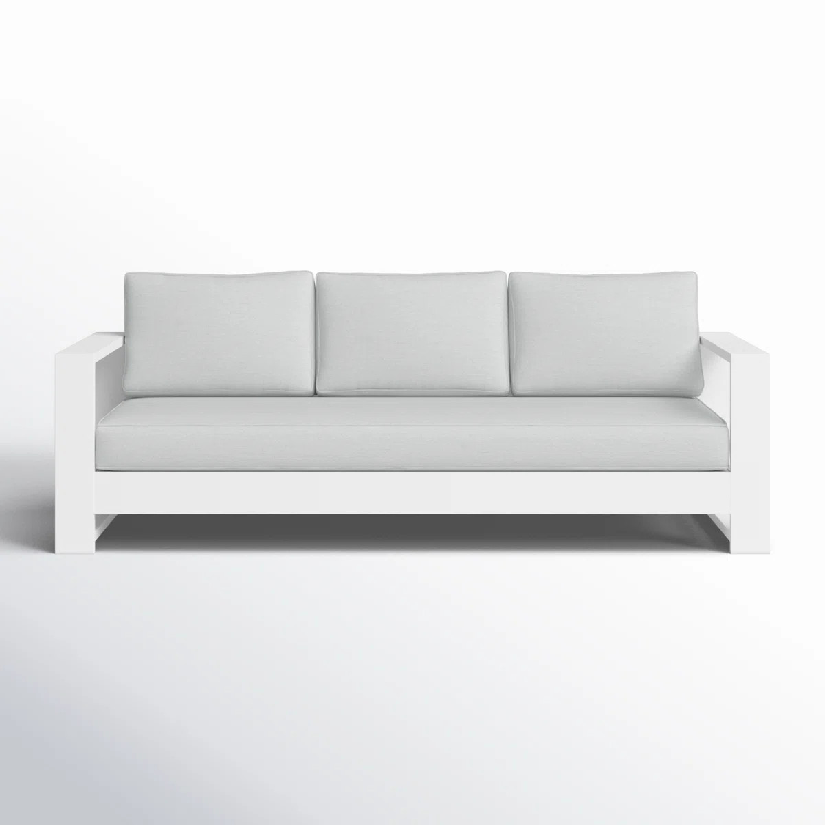 Hoyt 92.52" Outdoor Aluminum Sofa with Optional 27.56" Versatile Ottoman | Wayfair North America